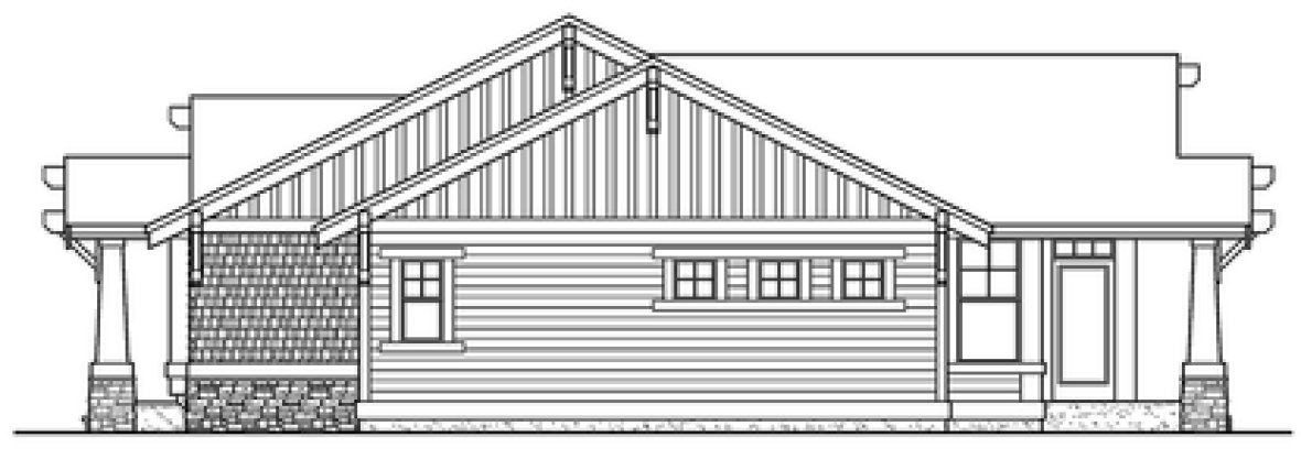 Right Elevation for House Plan #335271