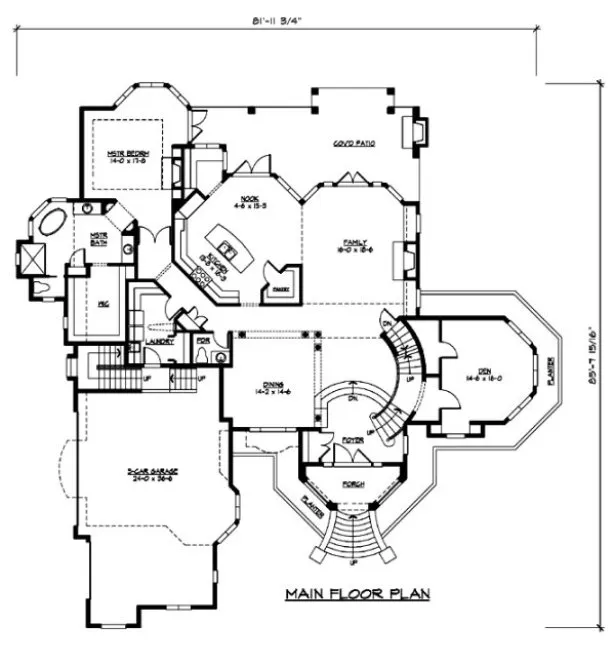 Main Floor Plan for House Plan #334864