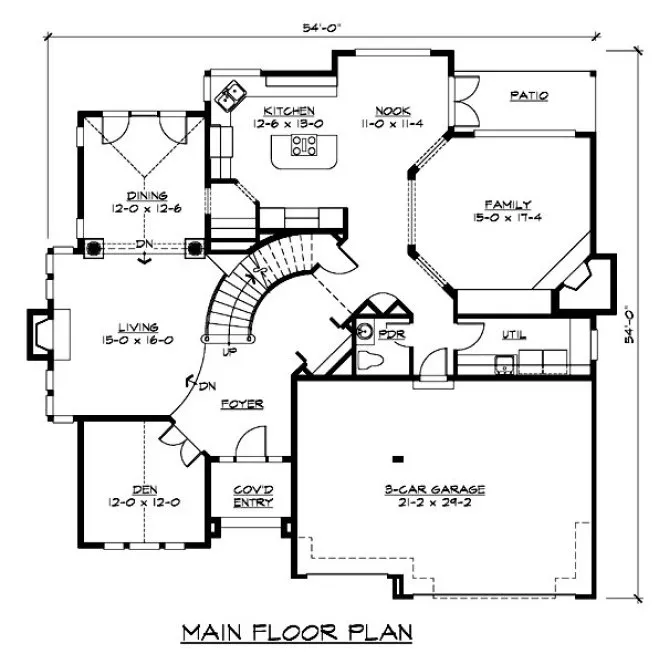 Main Floor Plan for House Plan #330333