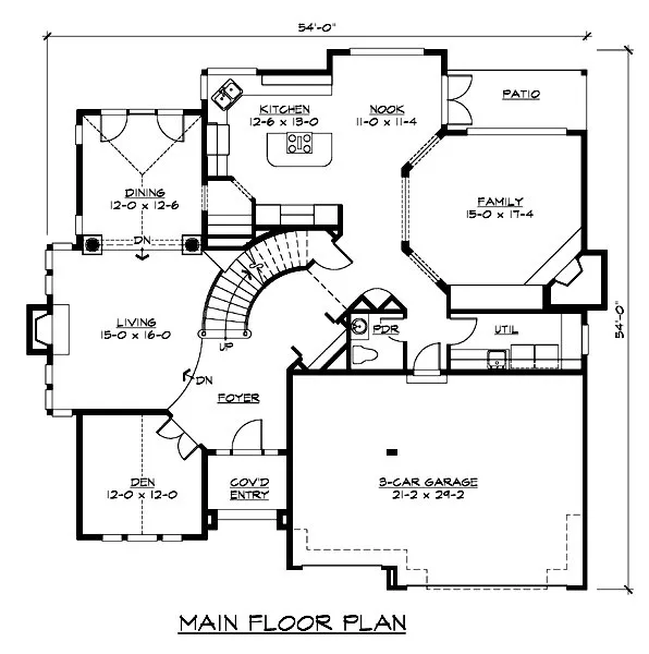 Main Floor Plan for House Plan #330333