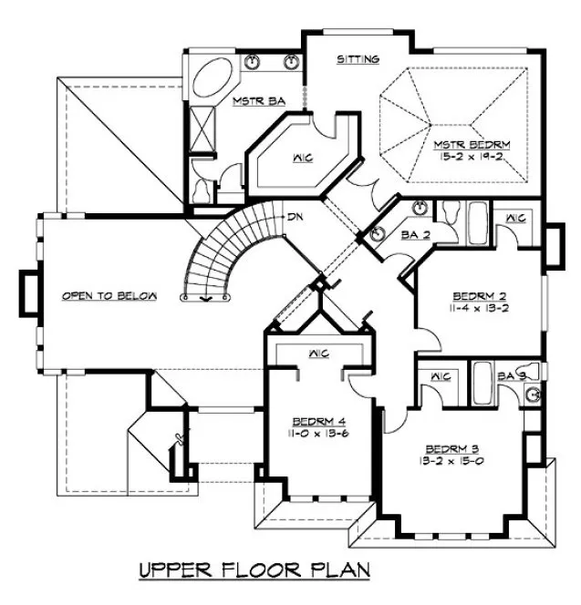 Second Floor Plan for House Plan #330333