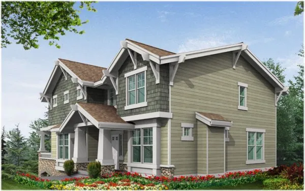 Rear Elevation for House Plan #335762