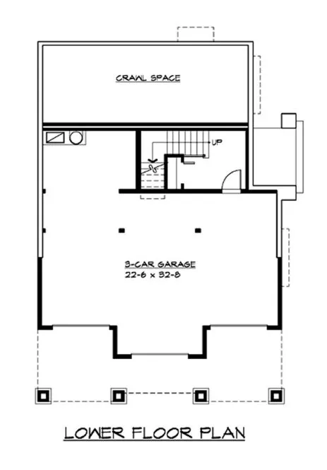 Floorplan lower for House Plan #335762