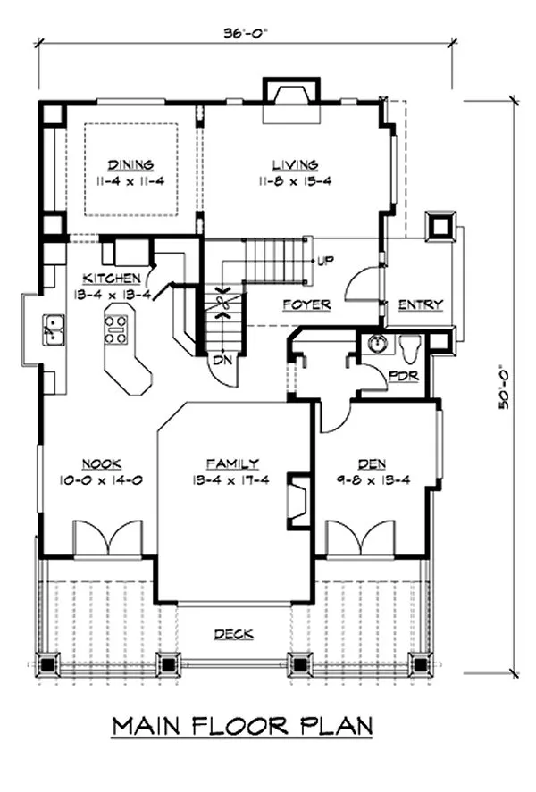Main Floor Plan for House Plan #335762