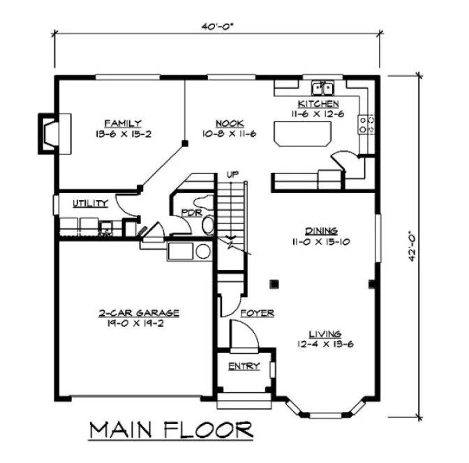 Main Floor Plan for House Plan #330952