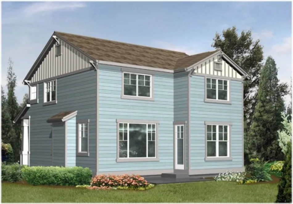 Rear Elevation for House Plan #337212