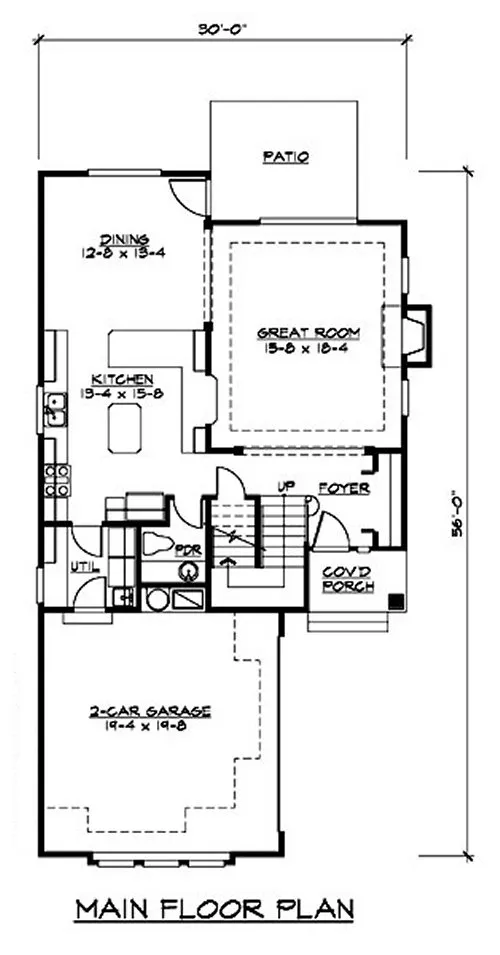 Main Floor Plan for House Plan #337212