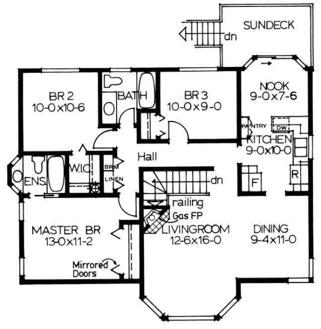 Main Floor Plan for House Plan #200290
