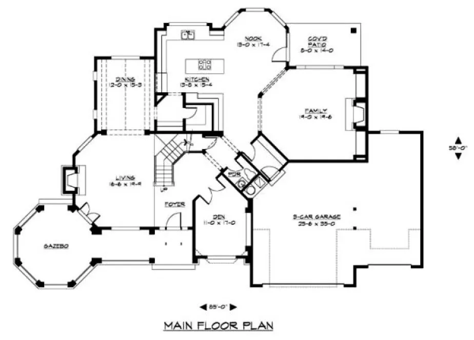 Main Floor Plan for House Plan #330304