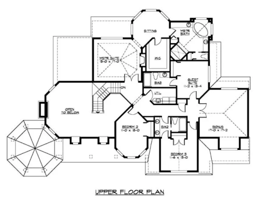 Second Floor Plan for House Plan #330304