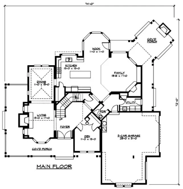 Main Floor Plan for House Plan #330953