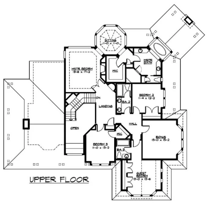Second Floor Plan for House Plan #330953
