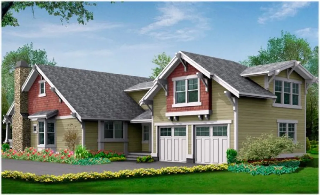 Rear Elevation for House Plan #330752