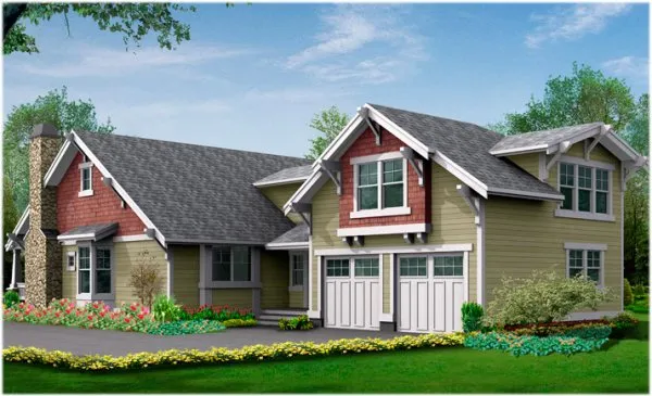 Rear Elevation for House Plan #330752