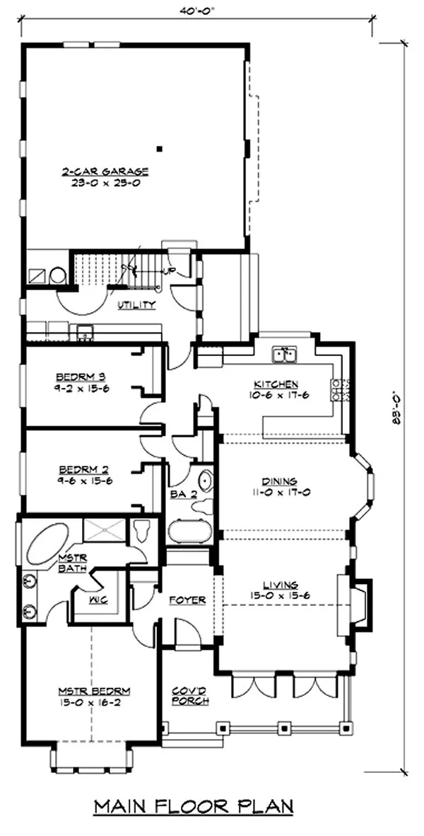 Main Floor Plan for House Plan #330752