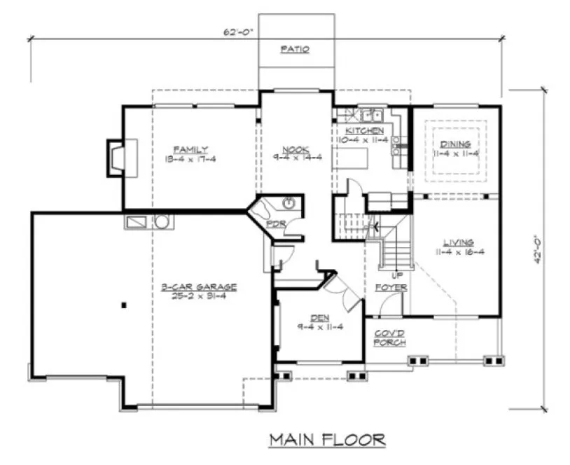 Main Floor Plan for House Plan #330042