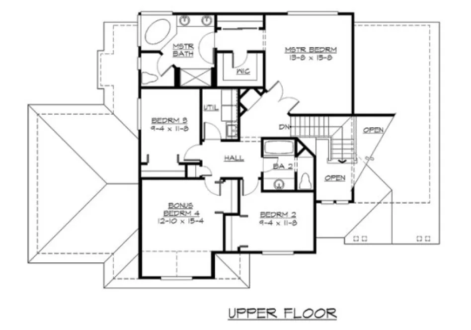 Second Floor Plan for House Plan #330042