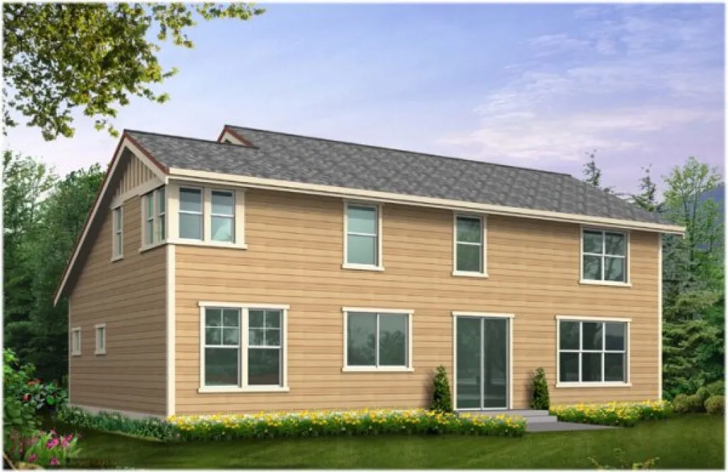 Rear Elevation for House Plan #335652