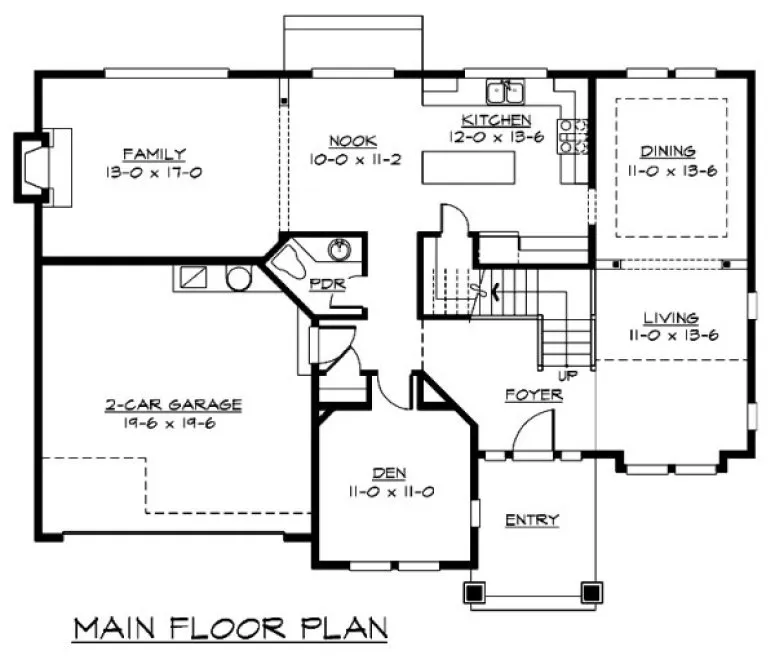 Main Floor Plan for House Plan #335652