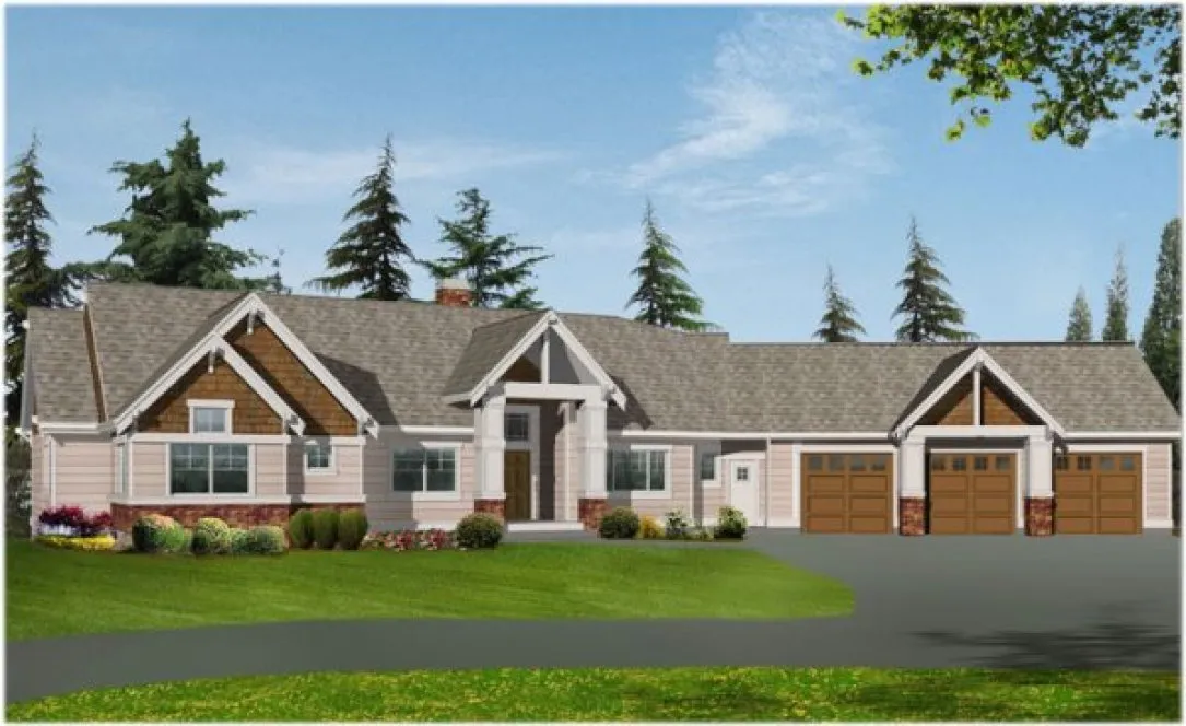 Full Rendering for House Plan #335912