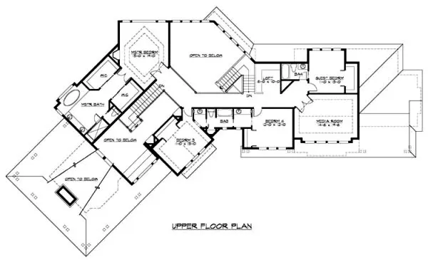 Second Floor Plan for House Plan #330564