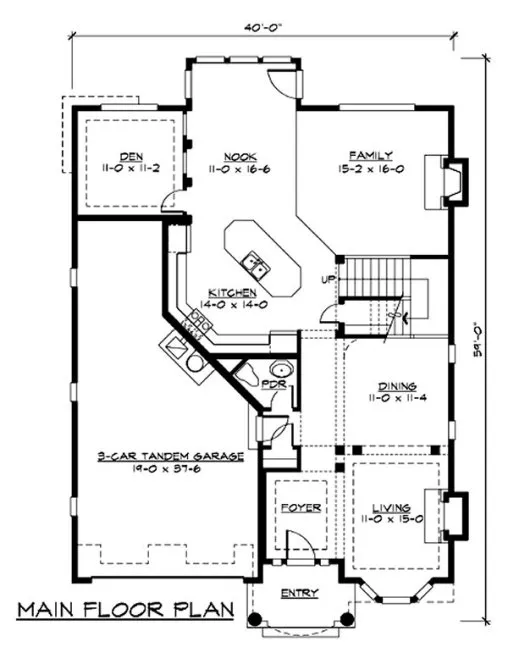 Main Floor Plan for House Plan #330033