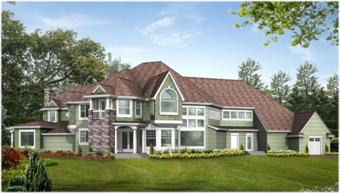 Rear Elevation for House Plan #330047