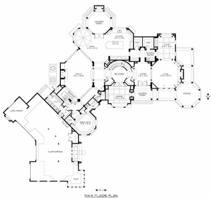 Main Floor Plan for House Plan #330047