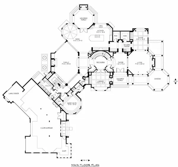 Main Floor Plan for House Plan #330047