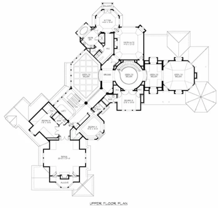 Second Floor Plan for House Plan #330047
