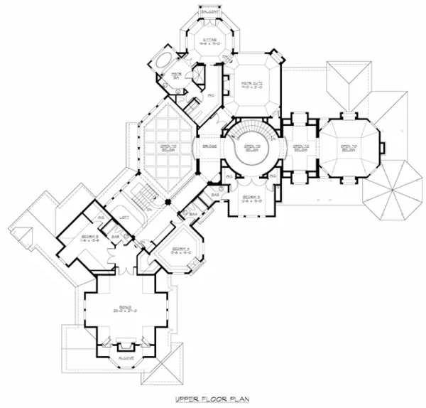 Second Floor Plan for House Plan #330047