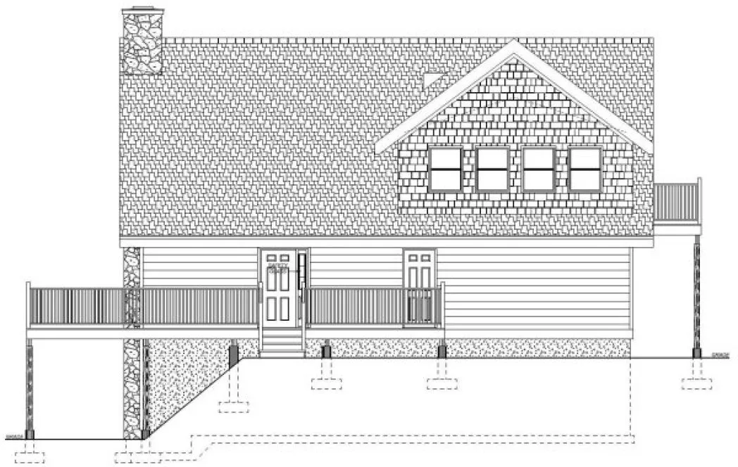 Right Elevation for House Plan #195004