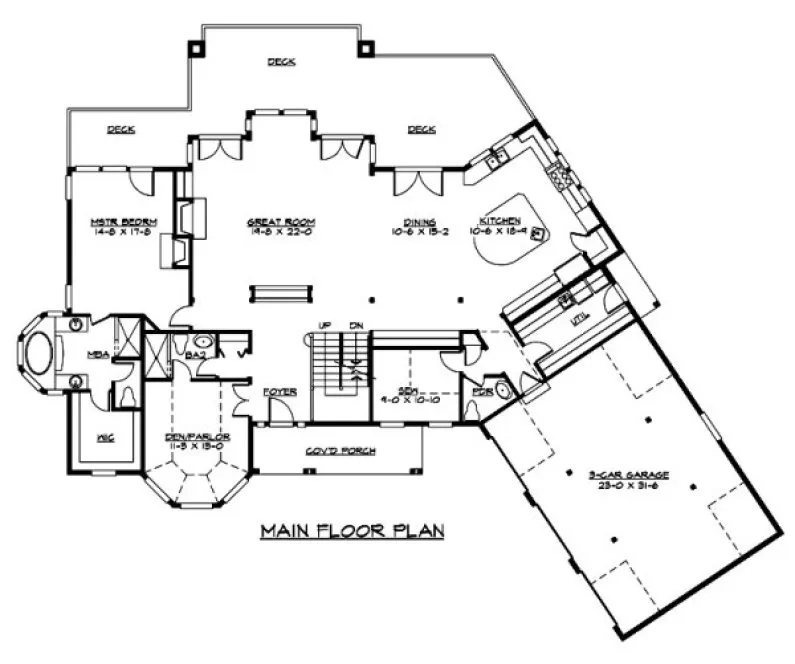 Main Floor Plan for House Plan #332594