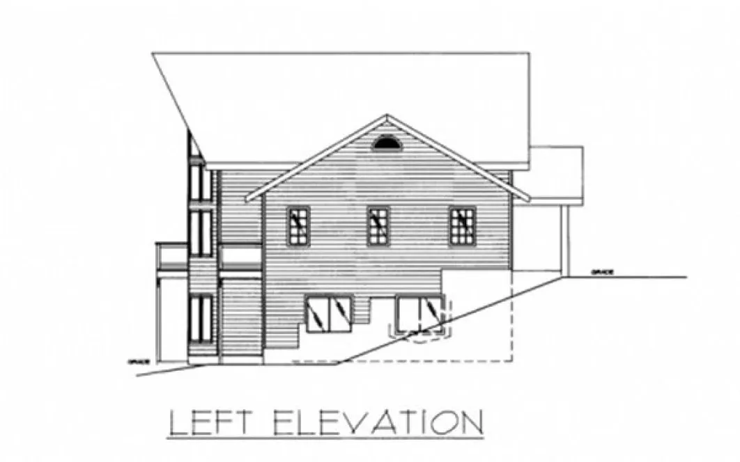Left Elevation for House Plan #459902