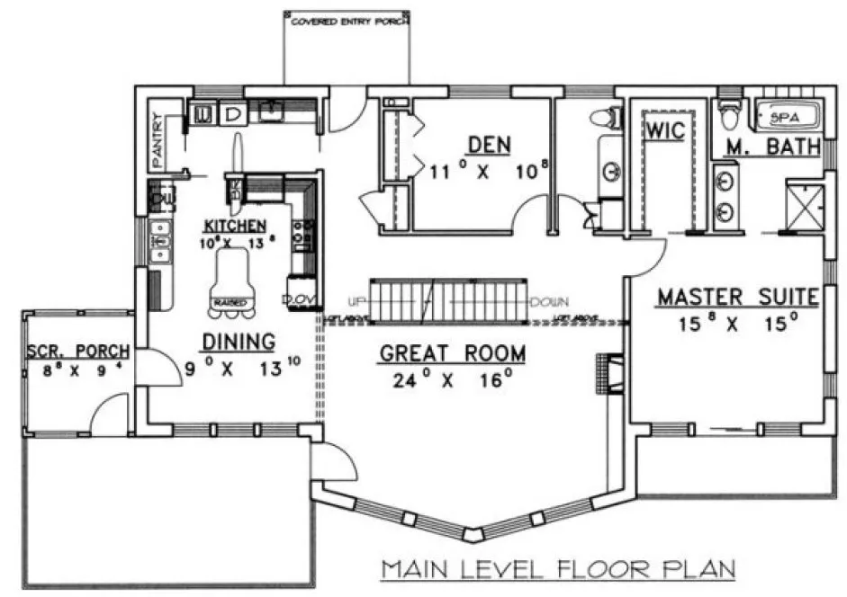 Main Floor Plan for House Plan #459902