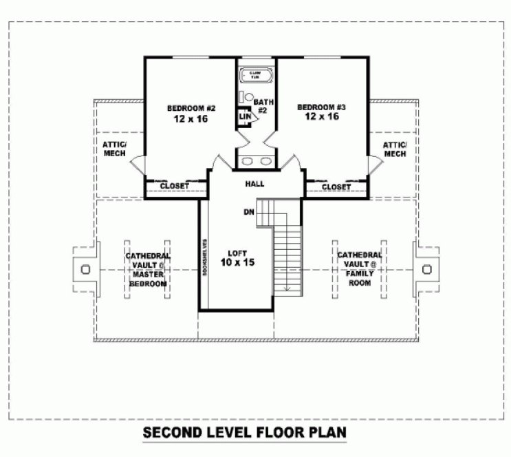 Second Floor Plan for House Plan #499241