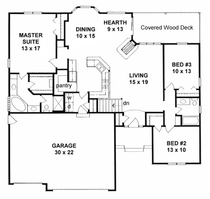 Main Floor Plan for House Plan #351561