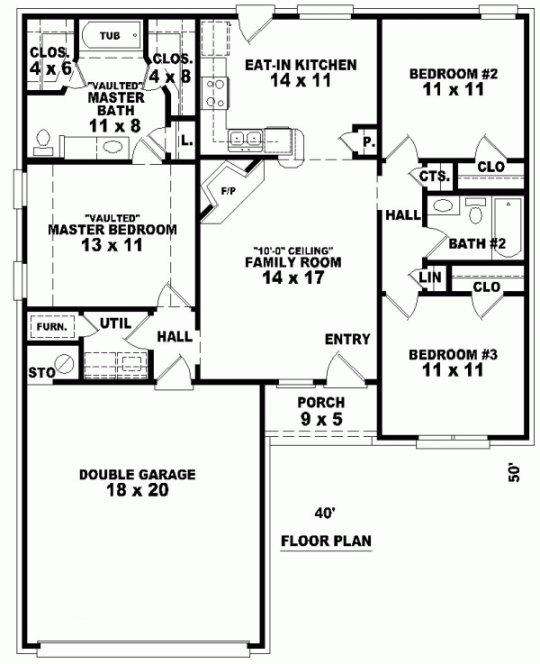 Main Floor Plan for House Plan #490021