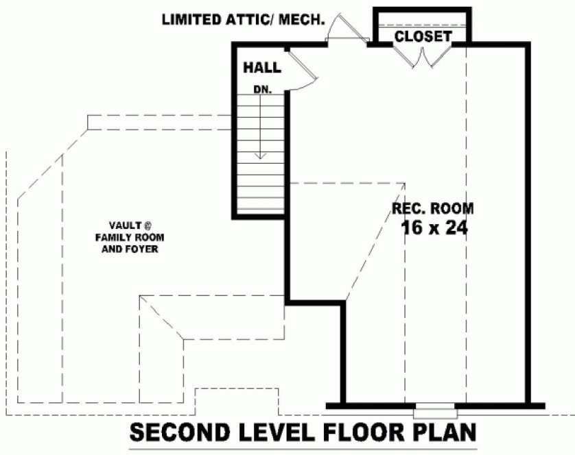 Second Floor Plan for House Plan #499941