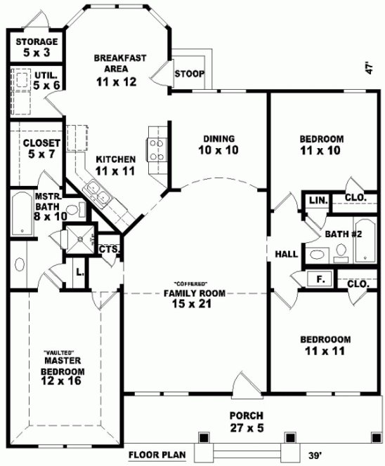 Main Floor Plan for House Plan #496541