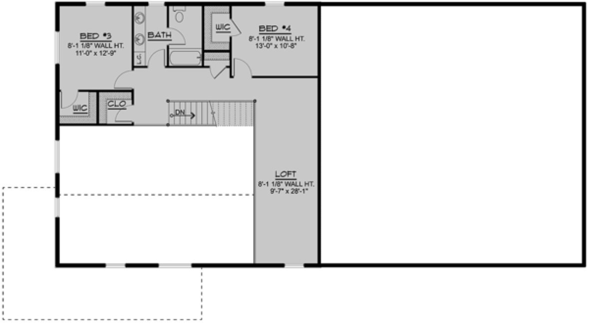 Second Floor Plan for House Plan #751152