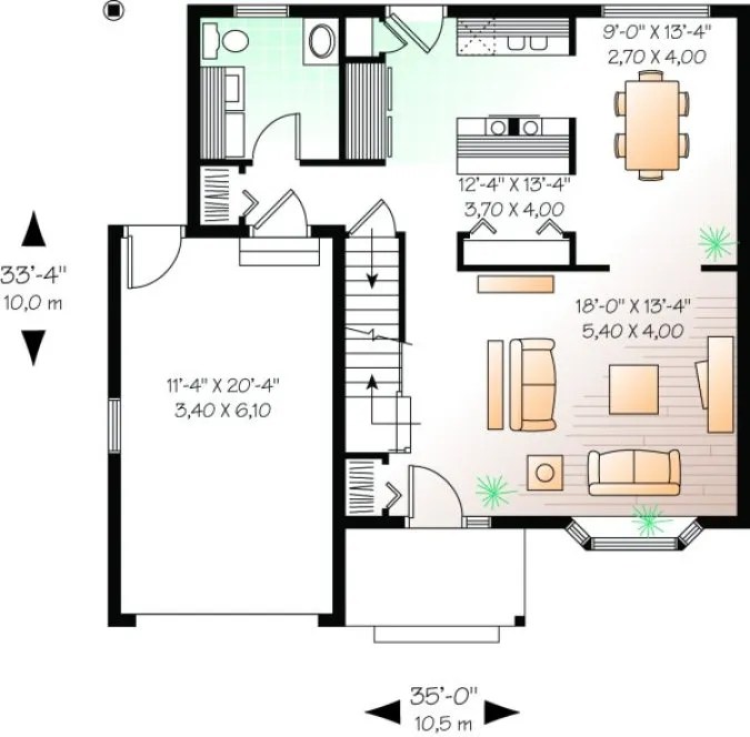 Main Floor Plan for House Plan #147961