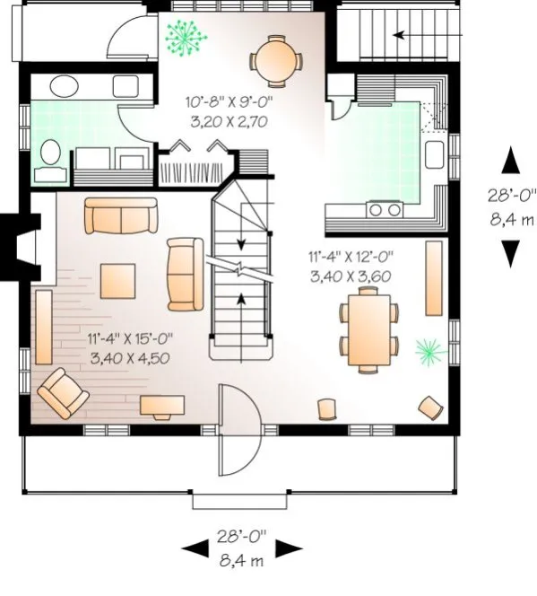 Main Floor Plan for House Plan #145781