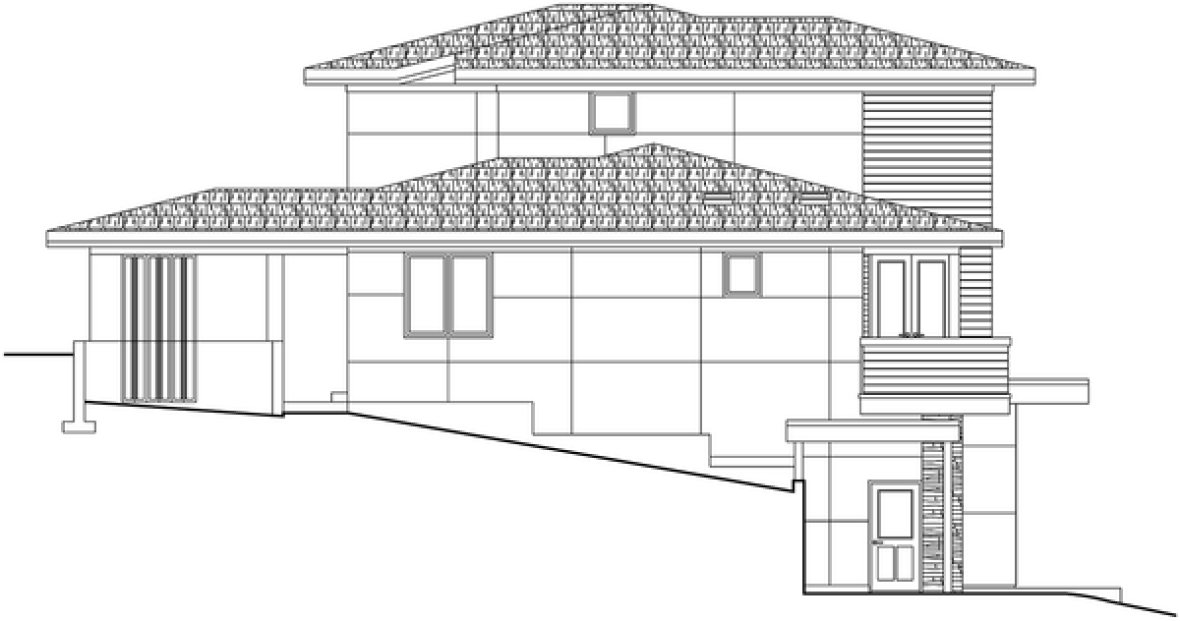 Left Elevation for House Plan #349383