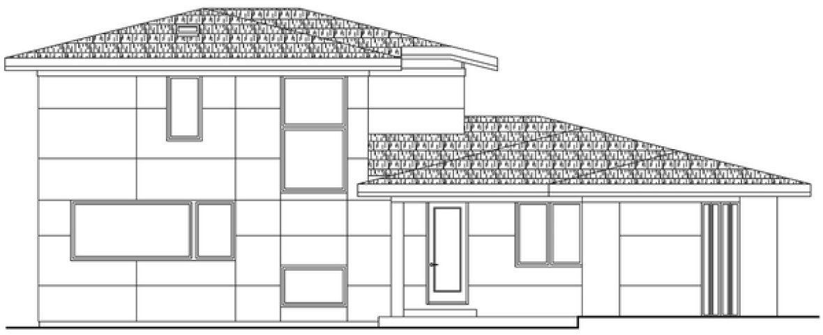 Rear Elevation for House Plan #349383