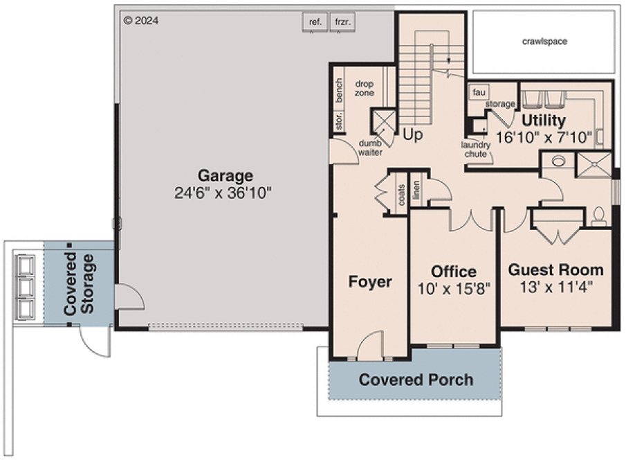 Basement Plan for House Plan #349383