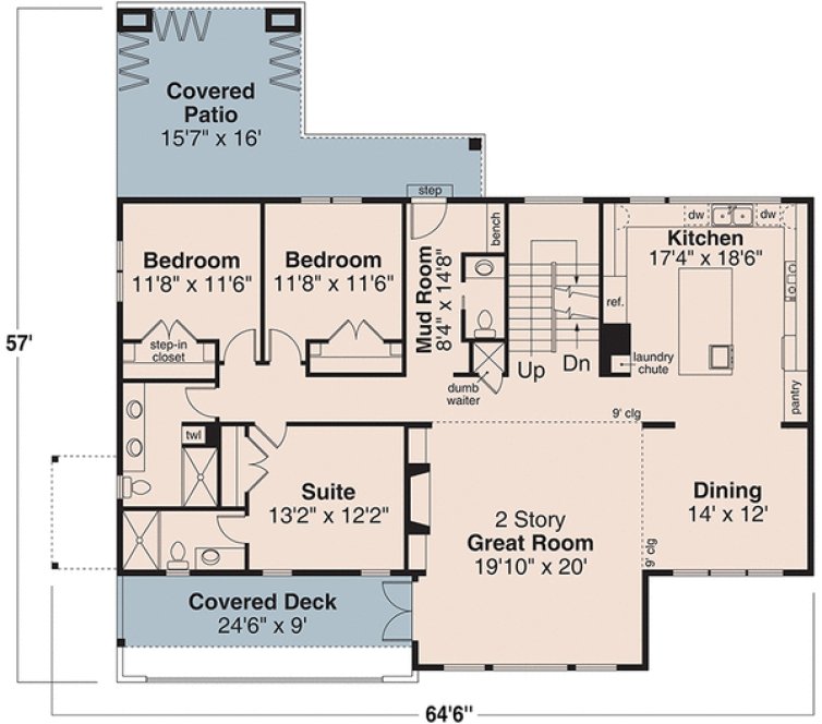 Main Floor Plan for House Plan #349383