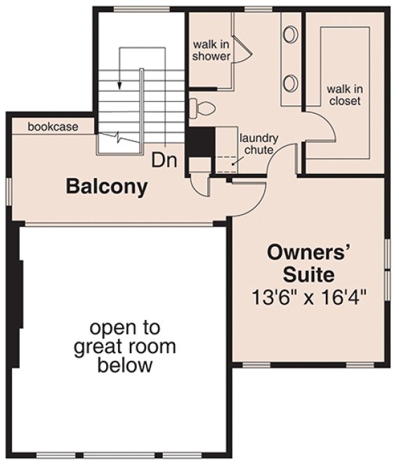 Second Floor Plan for House Plan #349383