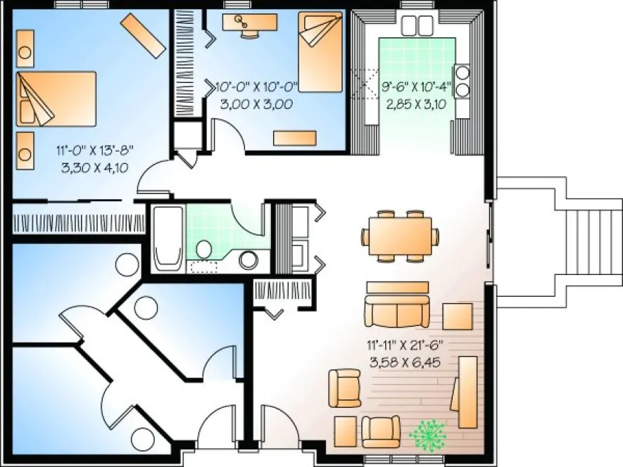 Basement Plan for House Plan #140802