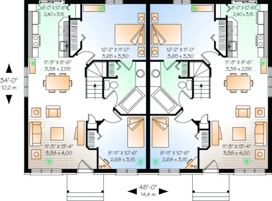 Main Floor Plan for House Plan #144802